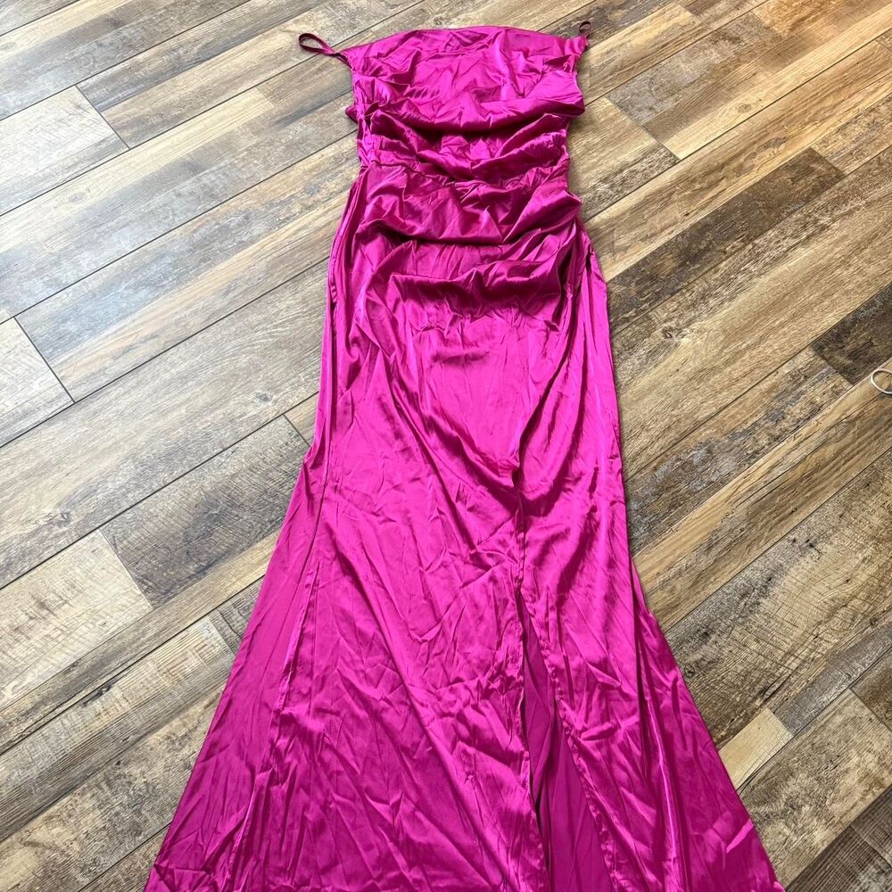 SHEIN Hot Pink Fuschia Cowl Formal Dressy Event Prom Large Women's Pink Dress